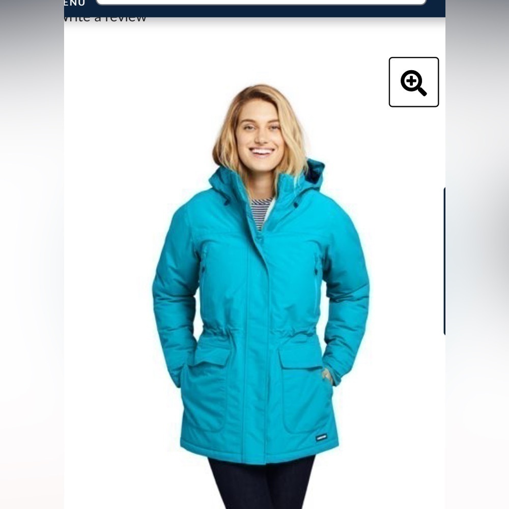 land’s End women’s size S Squall Parka. Teal. BNWOT.
